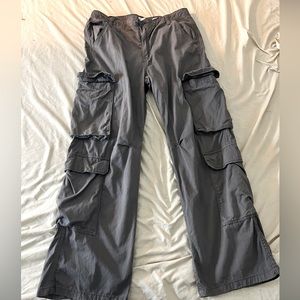 Bershka Dark Gray Cargo Pants